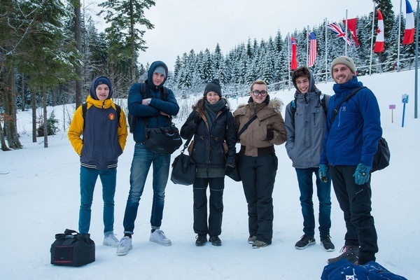The Photo Project Group of the Gertrud-Luckner School, from left to right: Gabriel Reinwarth, Till Siemer, Anja Hildebrand, Diana Saurer, Linus Kattruff, Nils Kreuter (Harry Schulz is missing)